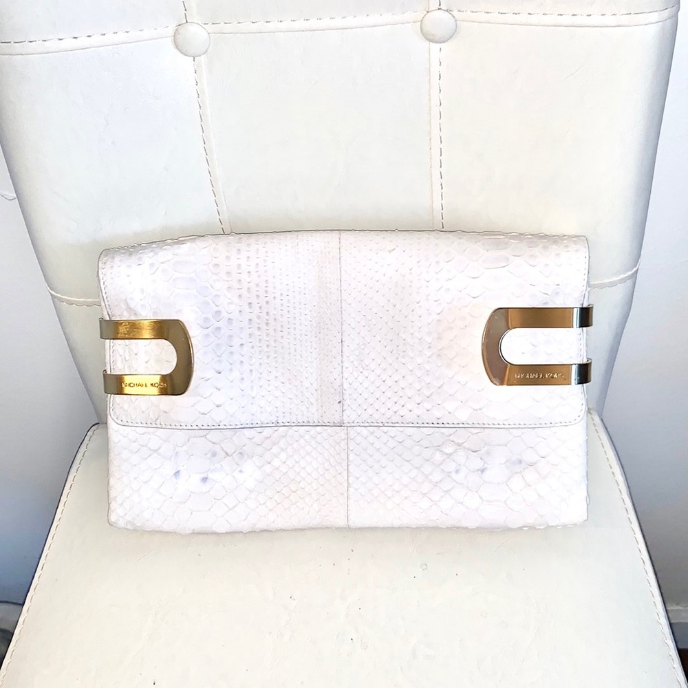 Michael Kors reptile clutch
